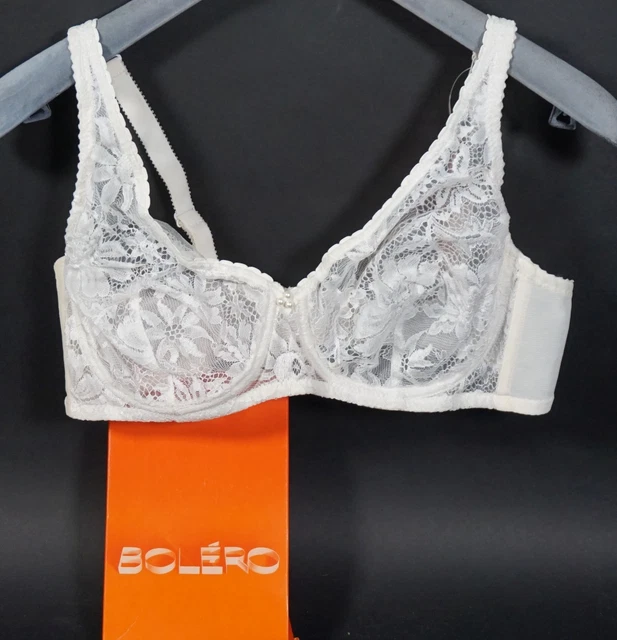 Originale Viintage Bolero Donna Reggiseno 1567 Bustino Intimo Bianco Taglia 85 B