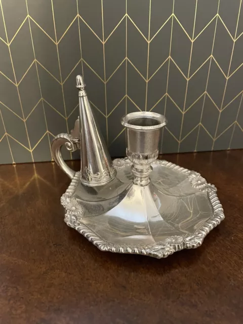 Raimond Silver MFG Chamberstick Candle Holder W/Snuffer.  F 2