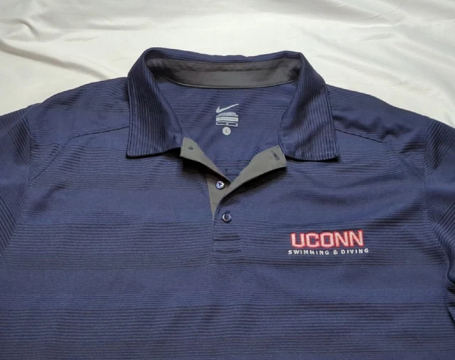 UConn Huskies Shirt Men's L  Swimming Diving Polo Nike University of Connecticut