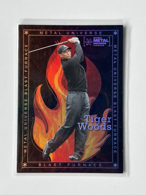 2021 Skybox Metal Universe Champions Blast Furnace Insert #BF-20 Tiger Woods