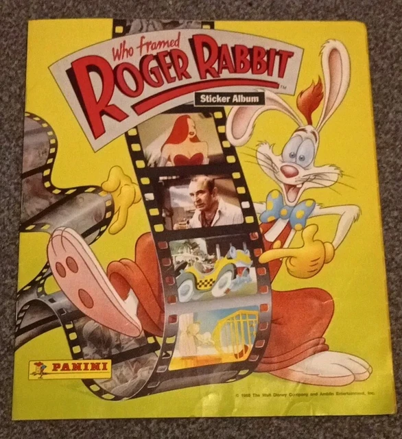 PANINI STICKER ALBUM Who Framed Roger Rabbit Not Complete (1988) Good ...