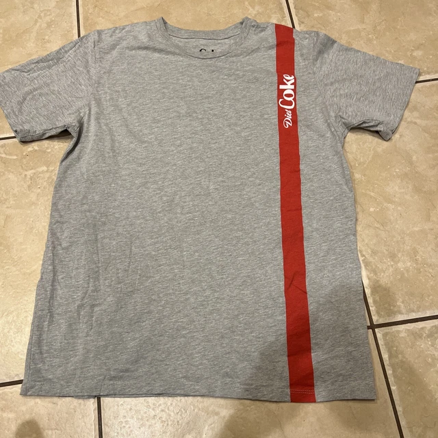 Diet Coke T-Shirt Short Sleeve Crew Neck Graphic Gray Adult Men's Size XL