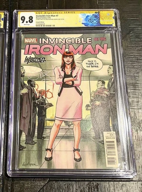 Invincible Iron Man 7  2016 Women of Power CGC 9.8 1st App Riri Signed Bendis 🚨