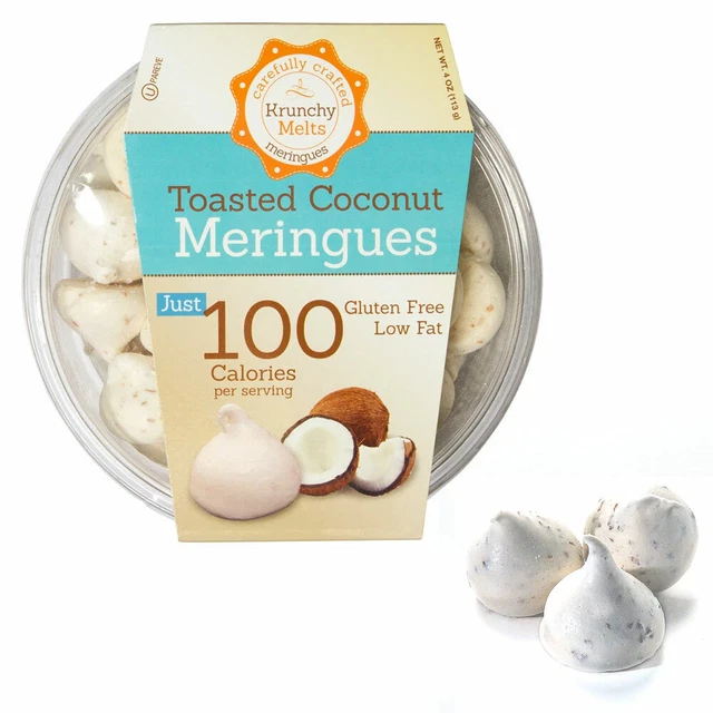Toasté Coco Meringue Cookies sans Gluten Bas Graisse Pareve Collations Bonbons