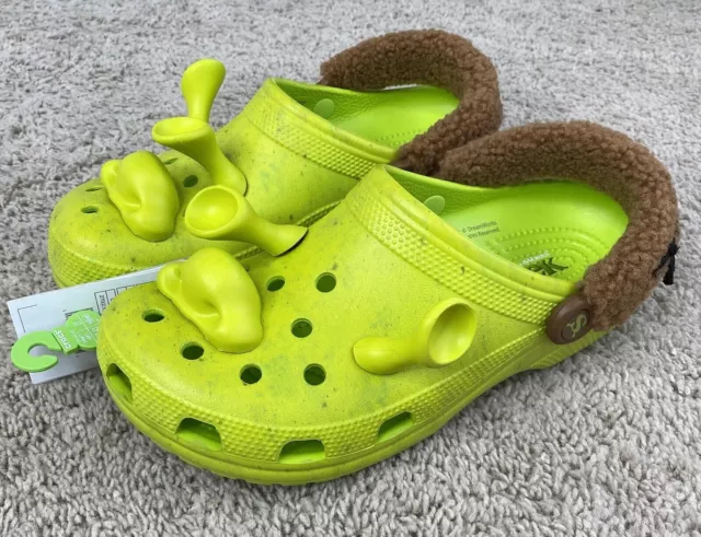 DreamWorks Shrek Crocs Classic Clog Men Size 9 / Women 11 Ogre Green  209373-3TX