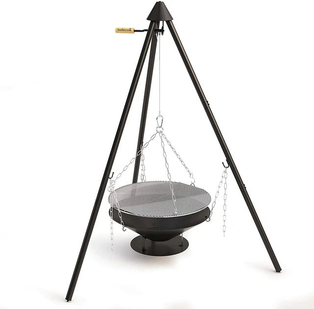 Schwenkgrill Ø 60 cm mit Dreibein Gestell mit Feuerschale Holzkohlegrill Grill