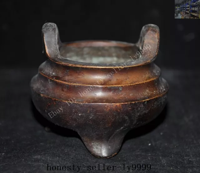 marked china Dynasty palace buddhism Temple pure bronze incense burner Censer