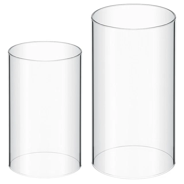 2Pcs Daily Use Desktop Clear Cover For Candle Candle Cylinder for Daily