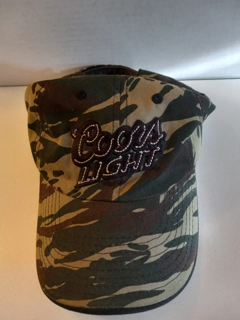 Coors Light Camo Trucker Baseball Cap Hat Beer One Size Strapback