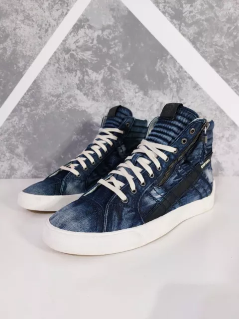 Diesel D-Velows D-String Plus Mens Blue Canvas Lace Up Lifestyle Sneak Size 10 2