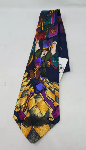 NEW Vintage 90s Disney Store Hunchback of Notre Dame Silk Neck Tie Rare