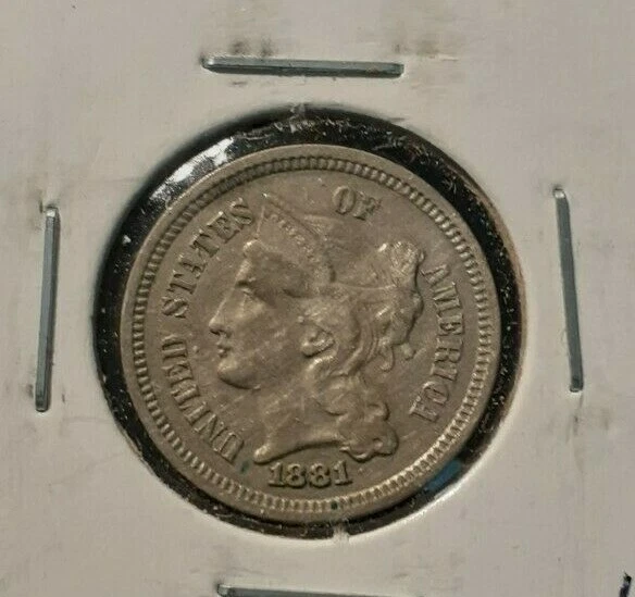 1881  Three Cent Nickel