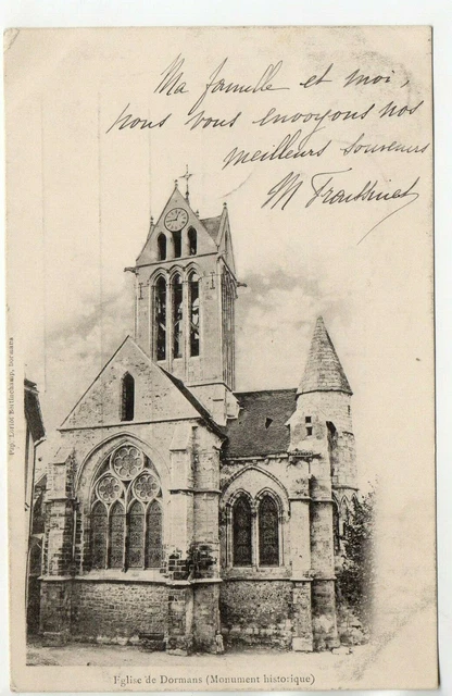 DORMANS - Marne - CPA 51 - l' église , monument Historique - carte 1900