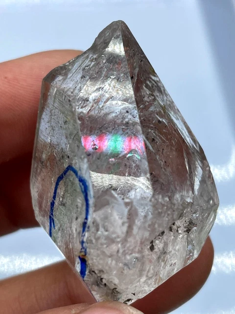 35g NATURAL HAVE MOVING Water Bubble Enhydro QUARTZ Crystal Point Specimen