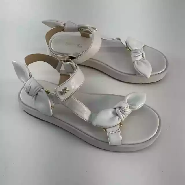 Michael Kors Cream Synthetic Slingback Sandals Women's 6.5