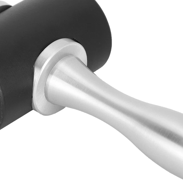 Manija de aleación de aluminio + doble cabeza cuero negro martilleo artesanal hágalo usted mismo artesanía MX