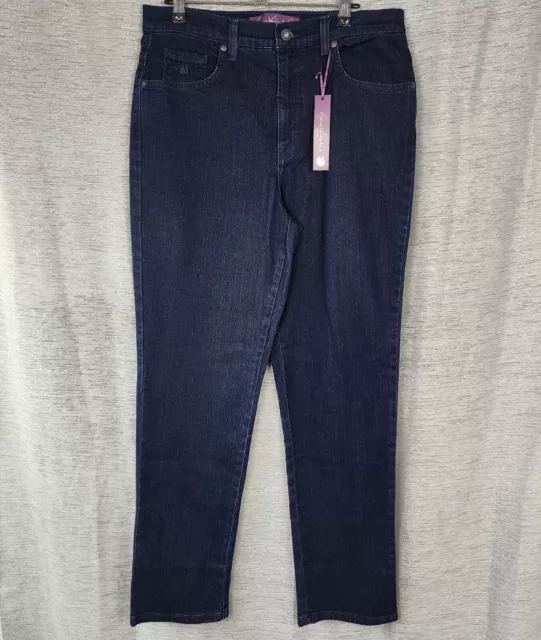 GLORIA VANDERBILT Size 10 Blue Amanda Classic Fit Stretch Jeans BNWT 32" Waist