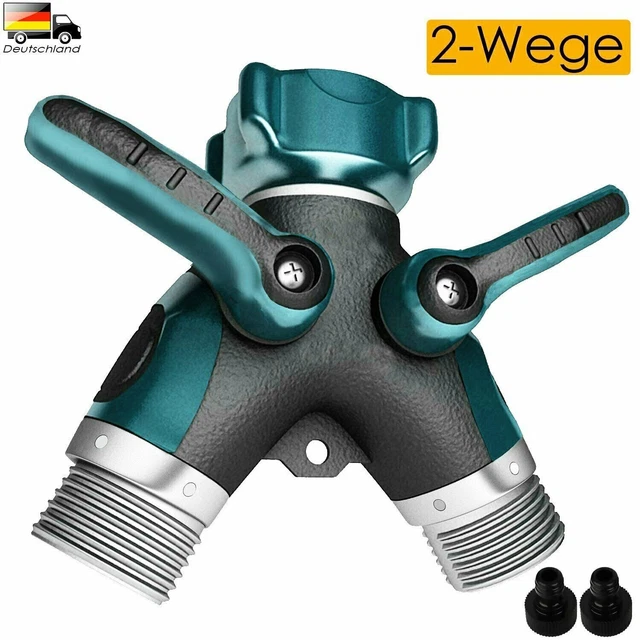 2-Wege Wasserverteiler Aus Messing – 3/4 Zoll, Mit Verlängertem Griff, Für Gartenbewässerung & Wasserhahn