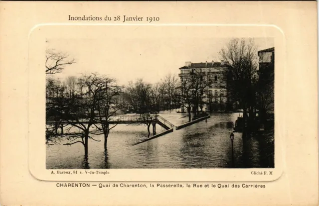 CPA Inondations 1910 CHARENTON Quai de Charenton (869390)