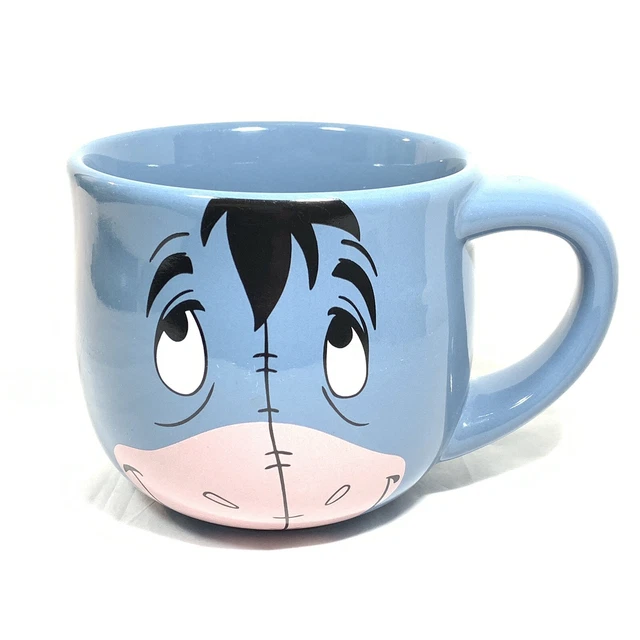 DISNEY STORE LARGE Ceramic EEYORE FACE MUG Jumbo Bowl THAILAND Winnie