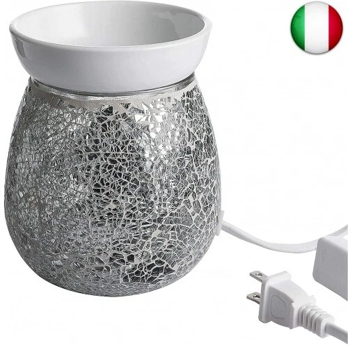 Whole Housewares Scaldacera Elettrico - Lampada Elettrica Aromatica in Vetro