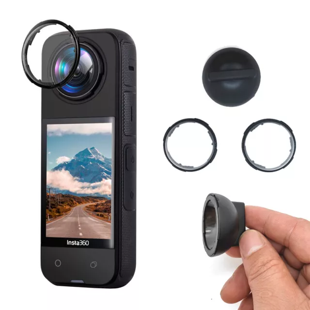 For Insta360 X4 Panoramic Sports Camera PC Lens Cover Protective Anti-scratch