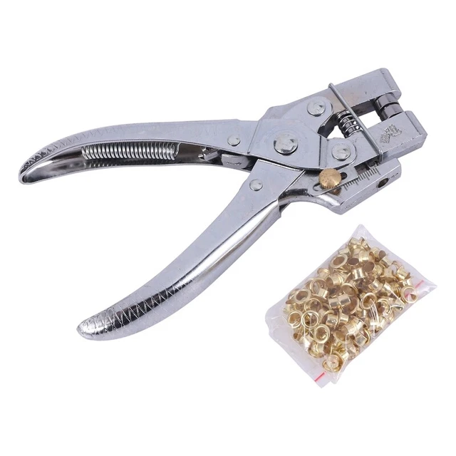 Heavy duty leather fabric plier hole punch pliers tools + 100