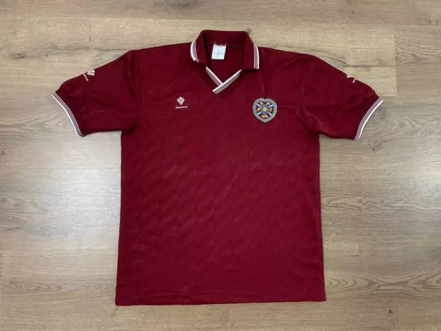 Hearts Of Midlothian Fc Scotland 1986/1987 Home Football Shirt Jersey Sz M Bukta