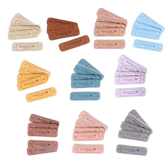 50Pcs Embossed Tags Handmade with Love Handmade Labels for Knitting Sewing