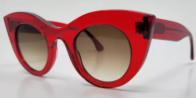 Thierry Lasry Melancoly 462 Bright Red Frame Brown Gradient Lenses Sunglasses