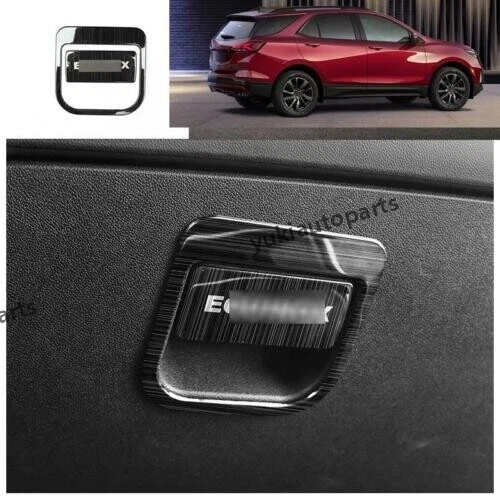 For Chevrolet Equinox 2018-2023 Black Steel Co-Pilot Storage Box Handle Cover