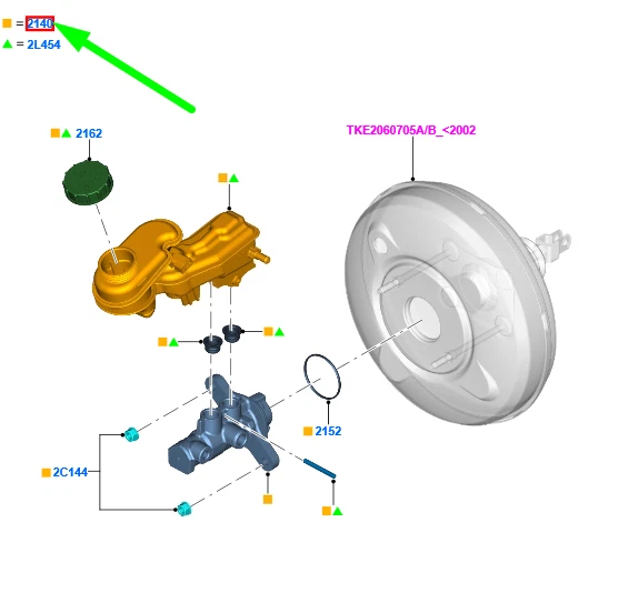 FORD RANGER T6 MK1 Brake Master Cylinder Assy LHD 2117104 NEW GENUINE £
