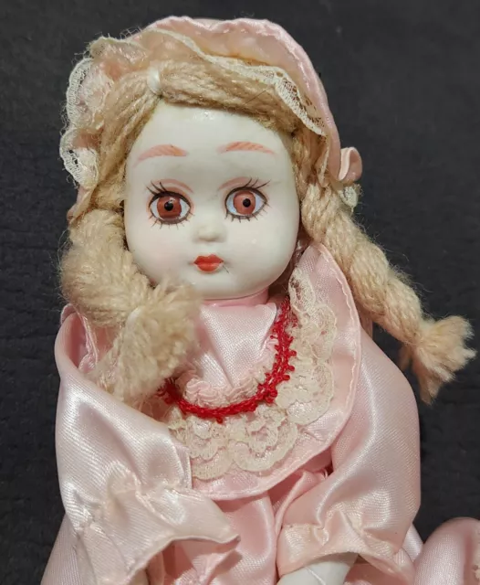 Porcelain Face China Doll Creepy Doll Girl Vintage With Dress