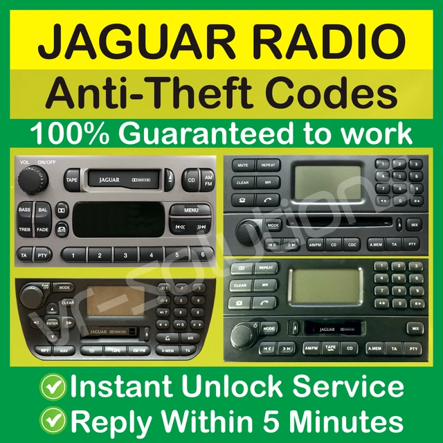 JAGUAR RADIO CODE DECODE XJ40 UNLOCKING XJ CD SType XJR key XType XJ8