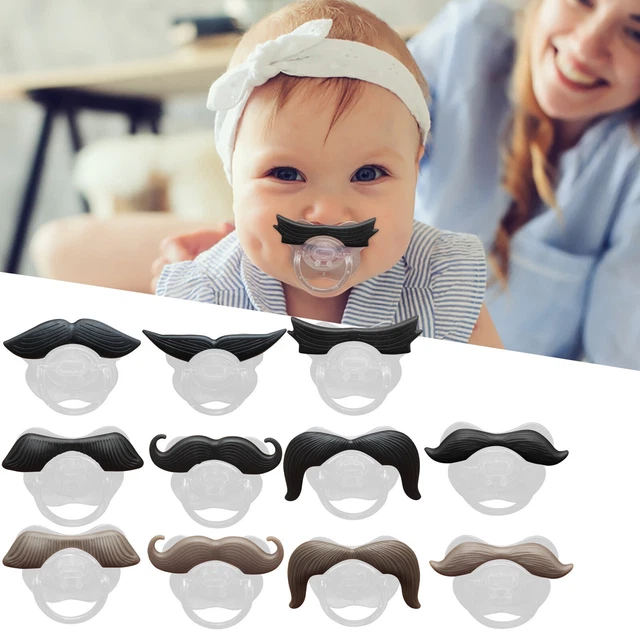 Silicone Funny Dummy Dummies Pacifier Novelty Teeth Moustache Baby Child Soot##