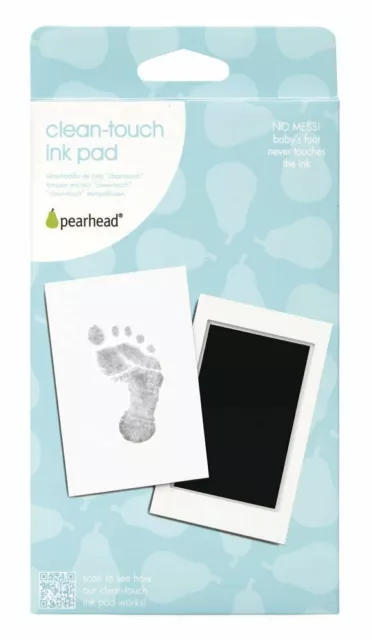 Pearhead Newborn Baby Handprint or Footprint “Clean-Touch” Ink Pad, Black 3