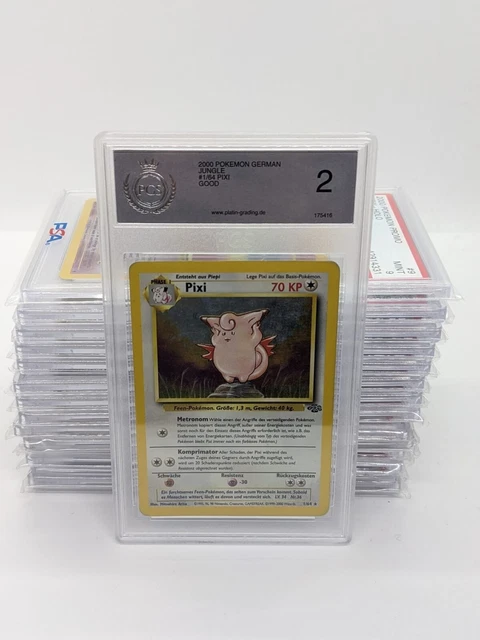 🇩🇪 PGS 2 Pixi 1/64 Clefable Dschungel PSA Pokemon Karte Holo 1999