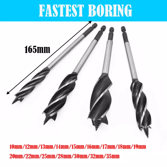 10-35mm High Speed Fast Cut Spade Bits Auger Wood Drill Bits Hex Twist Drill Bit