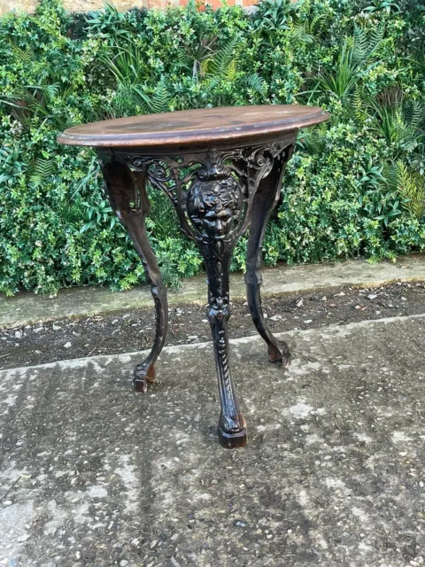 Vintage Antique Cast Iron Pub/bar Table Girls Head