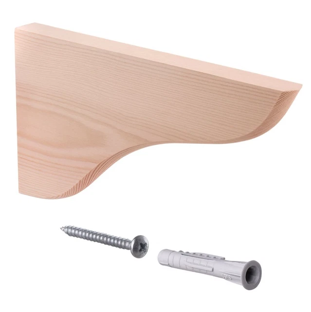 Gedotec COUNTRY - Console In Legno Di Faggio, 150 X 100 Mm, 2 Pezzi