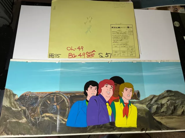 HARDY BOYS animation cels PANORAMIC BACKGROUND PRODUCTION ART Cartoons 1960s X1