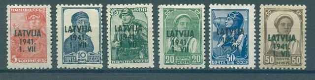 BES II. WK LETTLAND 1941 Nr 1-6 postfrisch (227954)