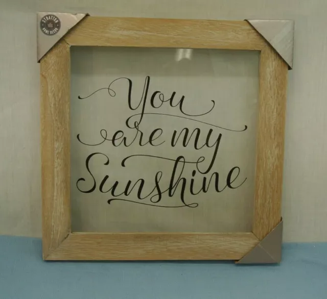 Stratton Home Decor Wall Hanging You Are My Sunshine Framed Glass Art