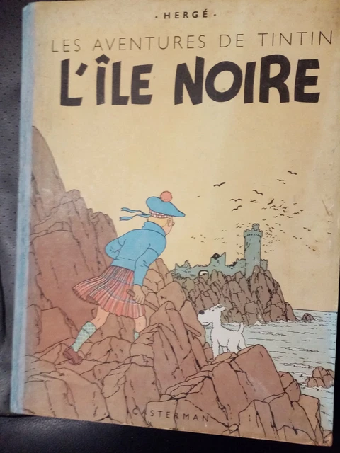 SUPERBE BD TINTIN B1 L'ILE NOIRE TRES BON ETAT v photo