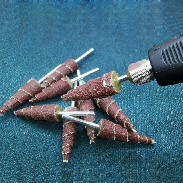 Accessories Polishing Sanding Bands Steel Shank Sandpaper Cone Grinding Head