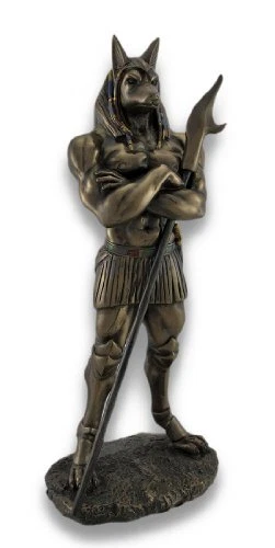 Egyptian God Anubis Statue Deity Jackal Figurine