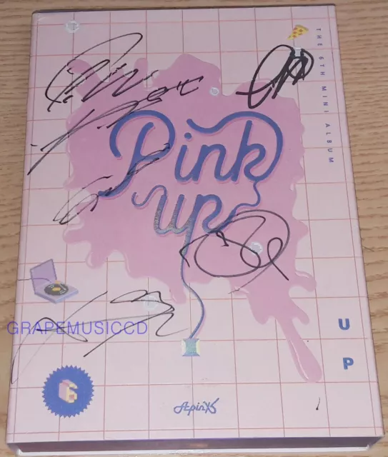 APINK PINK UP 6th Mini Album A VER. K-POP REAL SIGNED AUTOGRAPHED PROMO CD#3