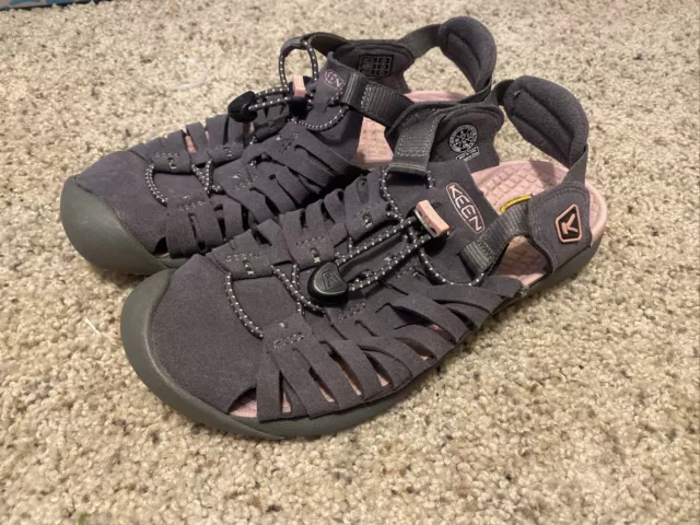 Keen Cypress Women's Size 5 Gray Suede Pink Fisherman Strappy Sport Sandals