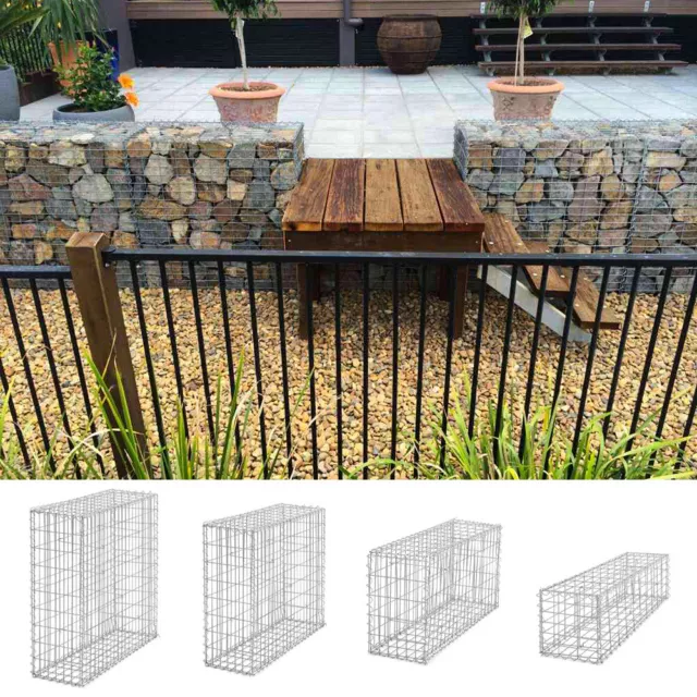 4mm wire 100CM Gabion Basket / Cages Retaining Stone Garden Wall Heavy Duty