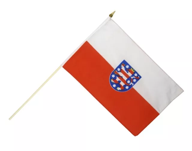 Deutschland Thüringen Stockflagge Flaggen Fahnen Stockfahne 30x45cm